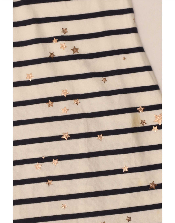 Joules Vestido tubo con estampado abstracto para mujer, talla 40, talla pequeña, color blanco a rayas