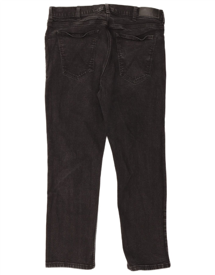 Wrangler Vaqueros Rectos Regulares Para Hombre W38 L30 Algodón Negro