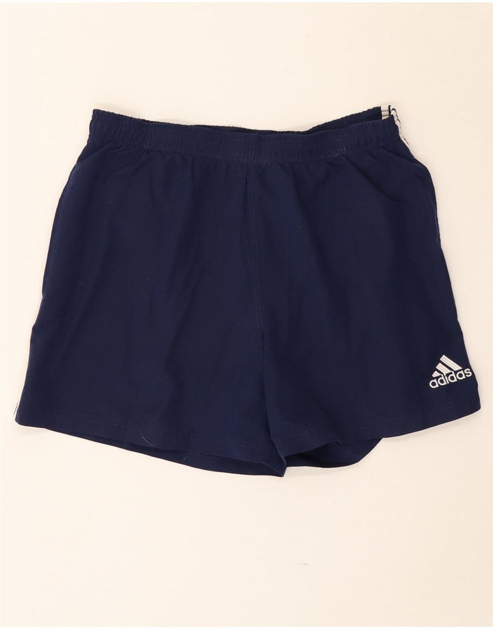 Adidas - Pantalones cortos deportivos para hombre, talla grande, poliéster, color azul marino
