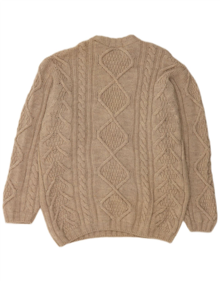 Marks & Spencer Jersey De Cuello Redondo Para Hombre De Lana Nueva Beige Medio