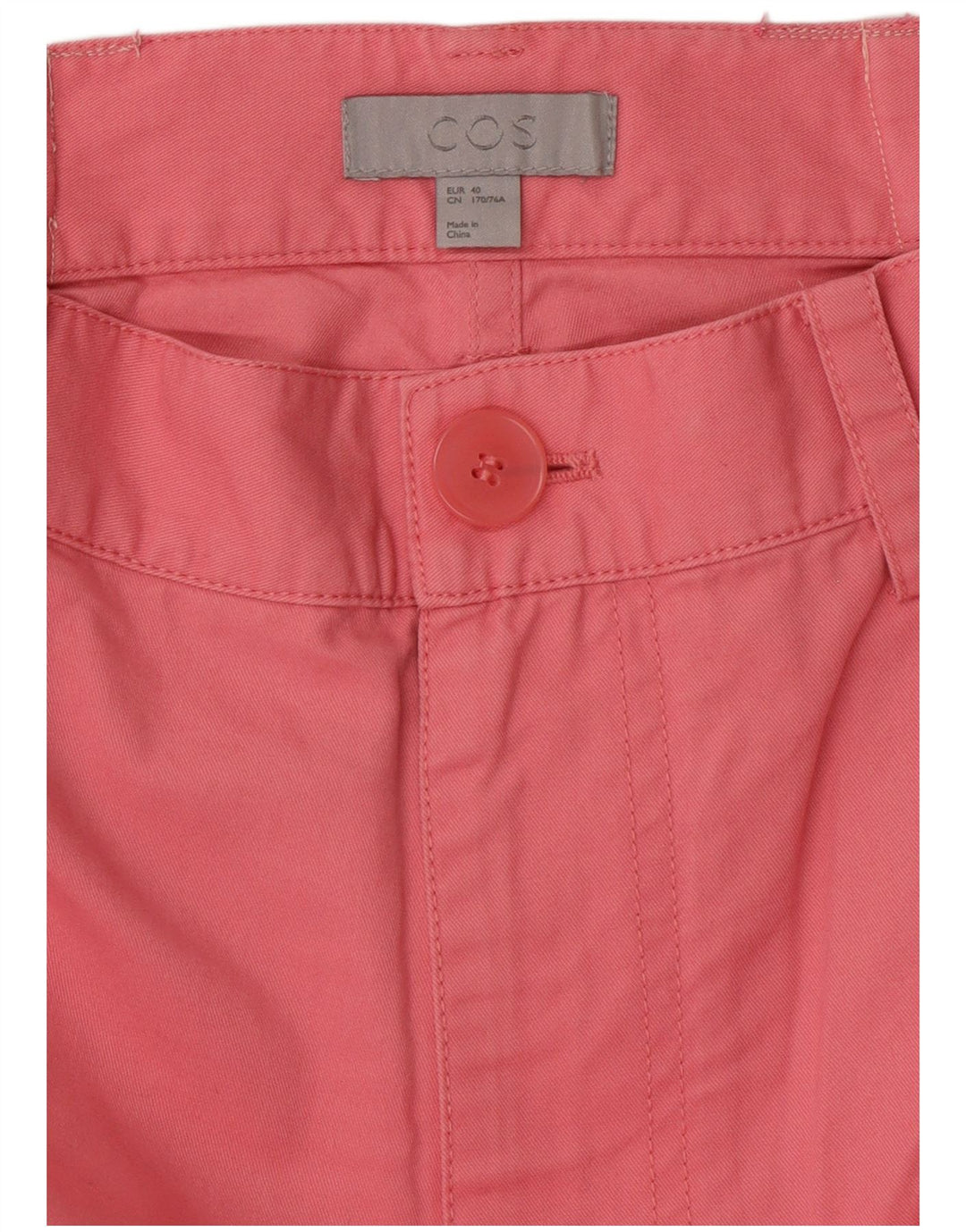 COS Pantalones chinos rectos de cintura alta para mujer EU 40 Medium W30 L27 Rosa