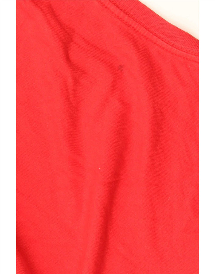 Volcom Camiseta gráfica para hombre de manga larga de algodón rojo grande