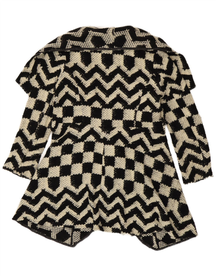 Abrigo Oasis para mujer UK 46 Viscosa geométrica negra grande