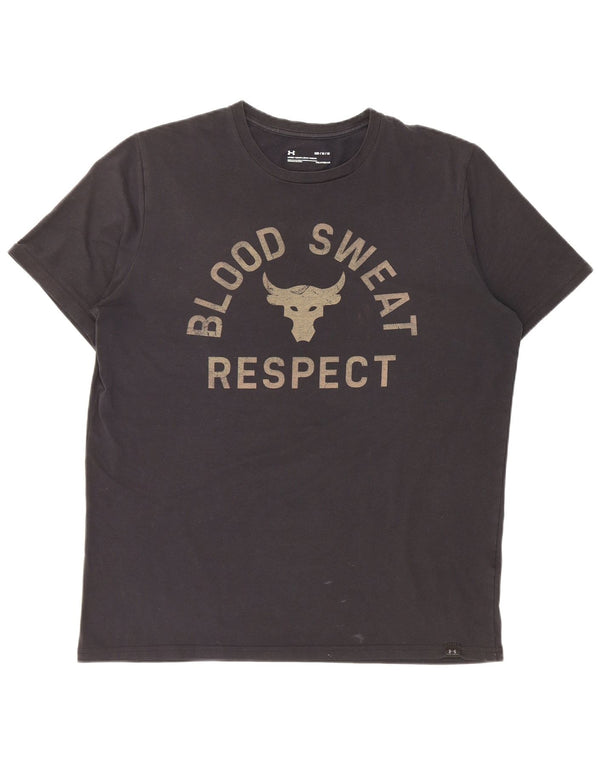 Under Armour Camiseta con gráfico Heat Gear para hombre, talla mediana, negra