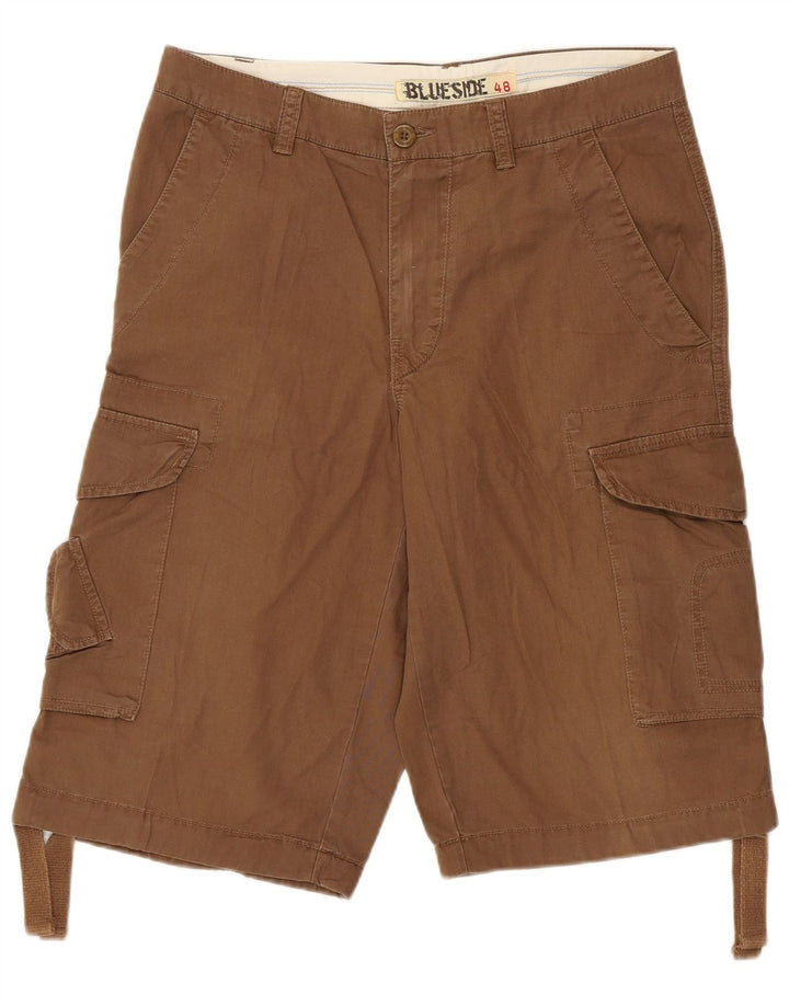 Pantalones cortos cargo para hombre Blue Side IT 48 Medium W32 Algodón marrón