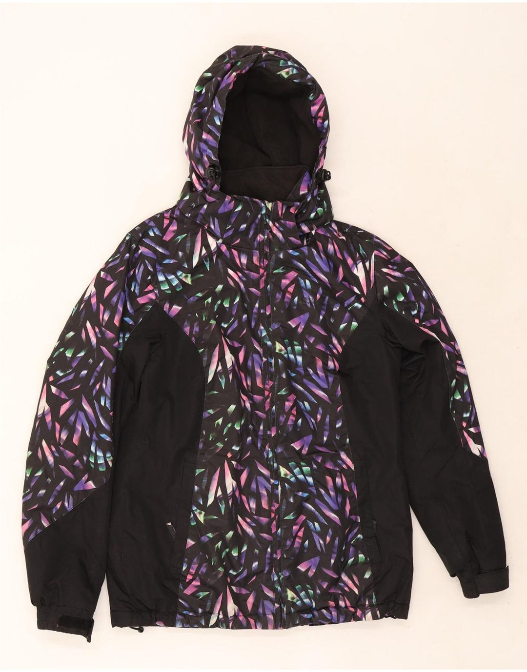 Chaqueta de esquí con capucha para mujer Mountain Warehouse UK 8 Small Black Geométrico