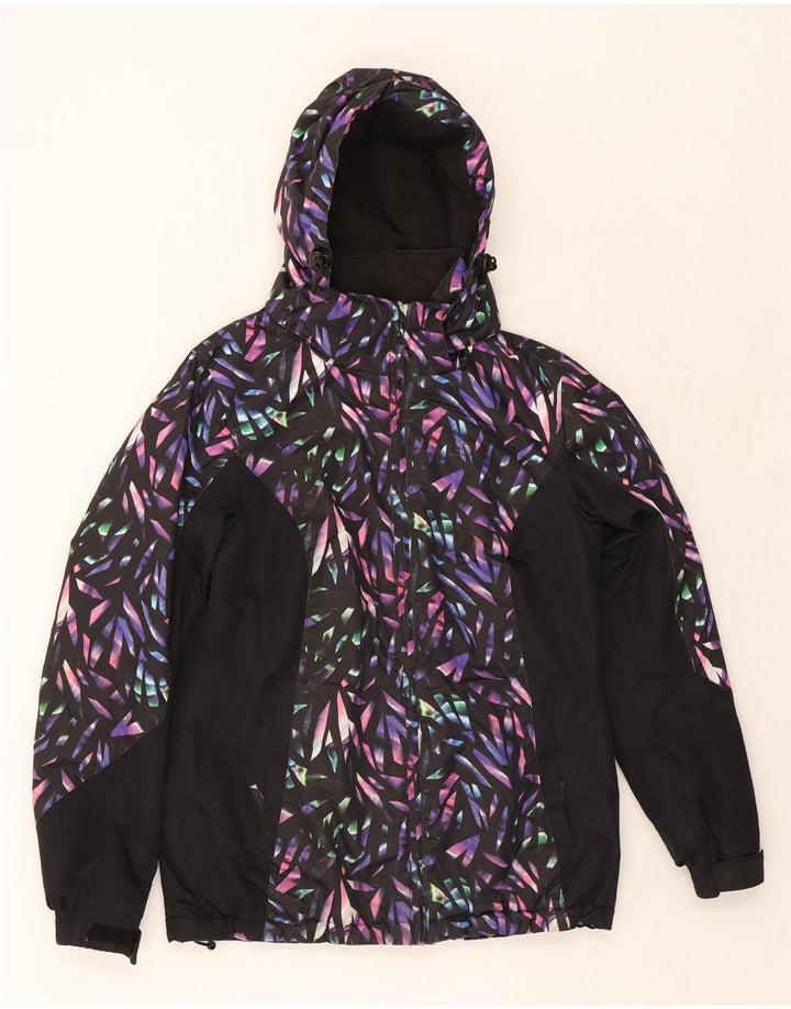 Chaqueta de esquí con capucha para mujer Mountain Warehouse UK 8 Small Black Geométrico