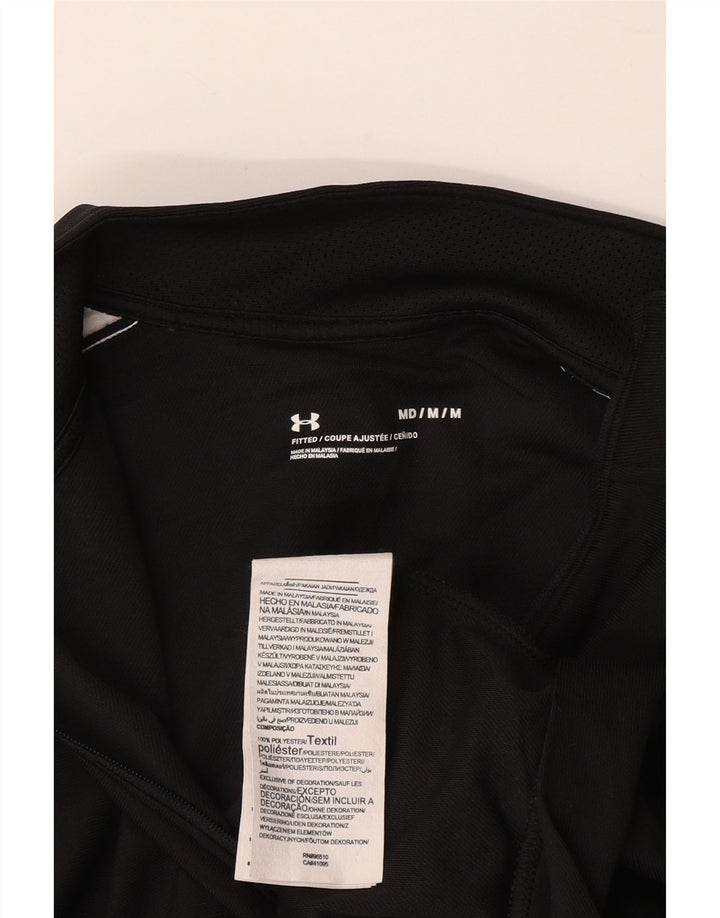 UNDER ARMOUR Chaqueta superior de chándal ajustada para hombre Bloque de color negro mediano