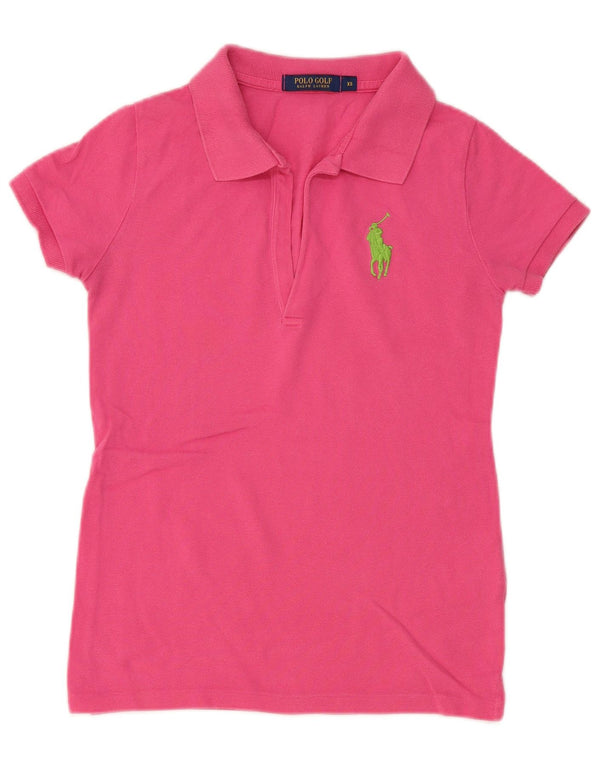 POLO RALPH LAUREN Polo para mujer UK 6 XS Algodón rosa