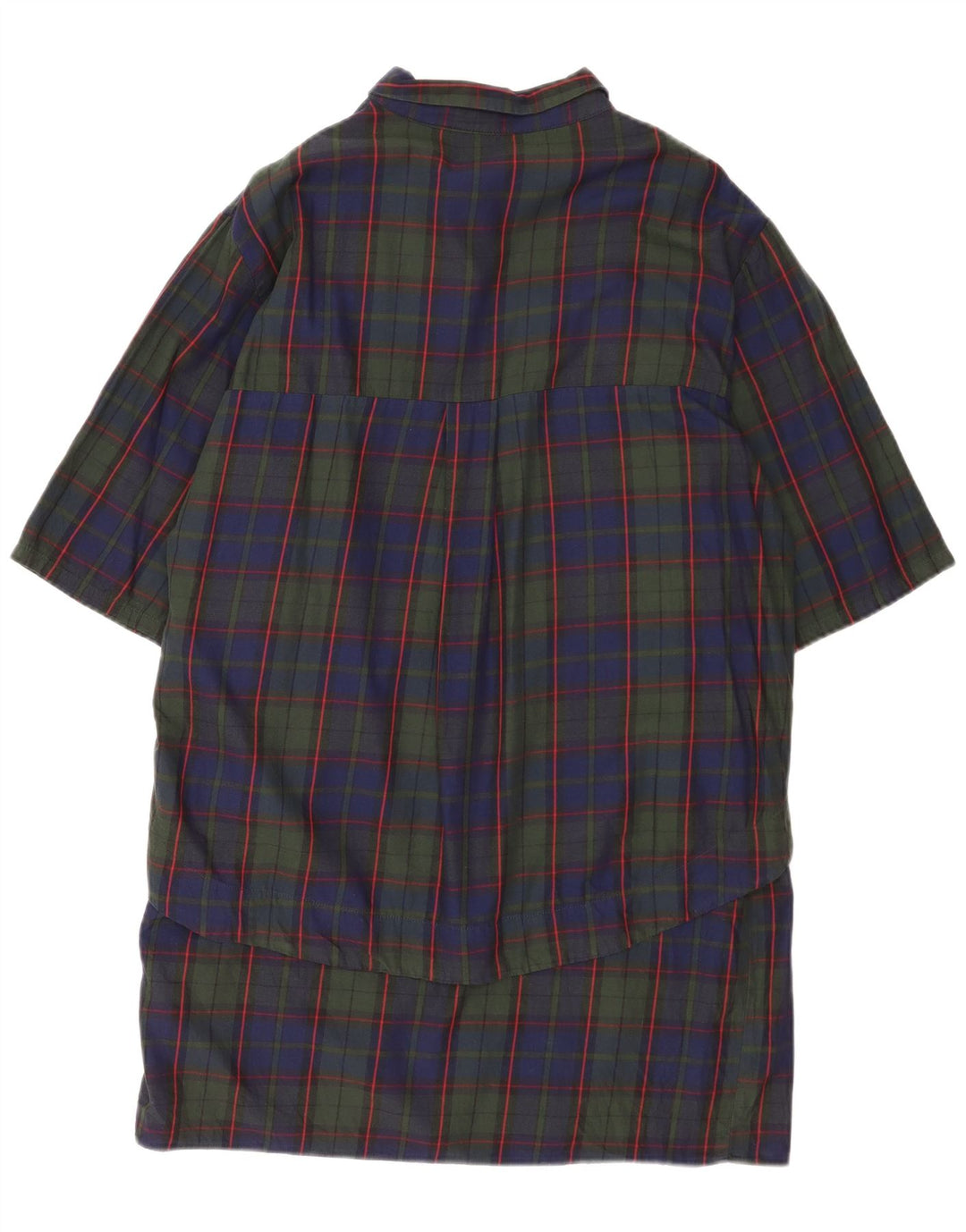 Zara Vestido camisero de manga 3/4 para mujer UK 46 Large Azul marino Cuadros
