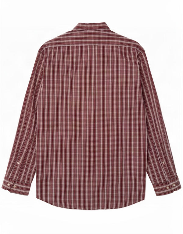 Marlboro Classics Mens Shirt Large Red Check Cotton