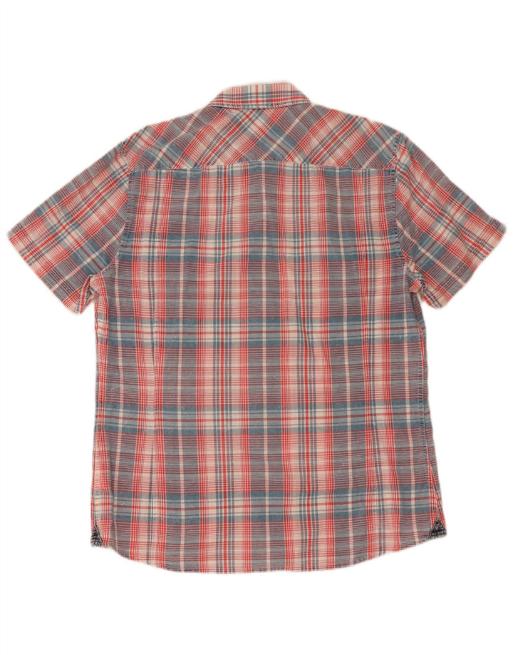 Guess Camisa Manga Corta Hombre XL Algodón Cuadros Multicolor