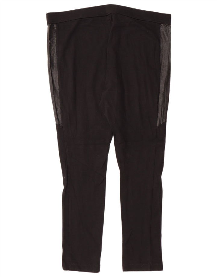 Chaps Leggings para mujer UK 46 Grande Negro Colorblock Viscosa
