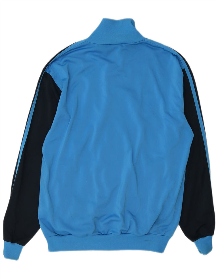 Adidas Hombre Chándal Top Chaqueta UK 36/38 Pequeño Azul Colorblock Poliéster