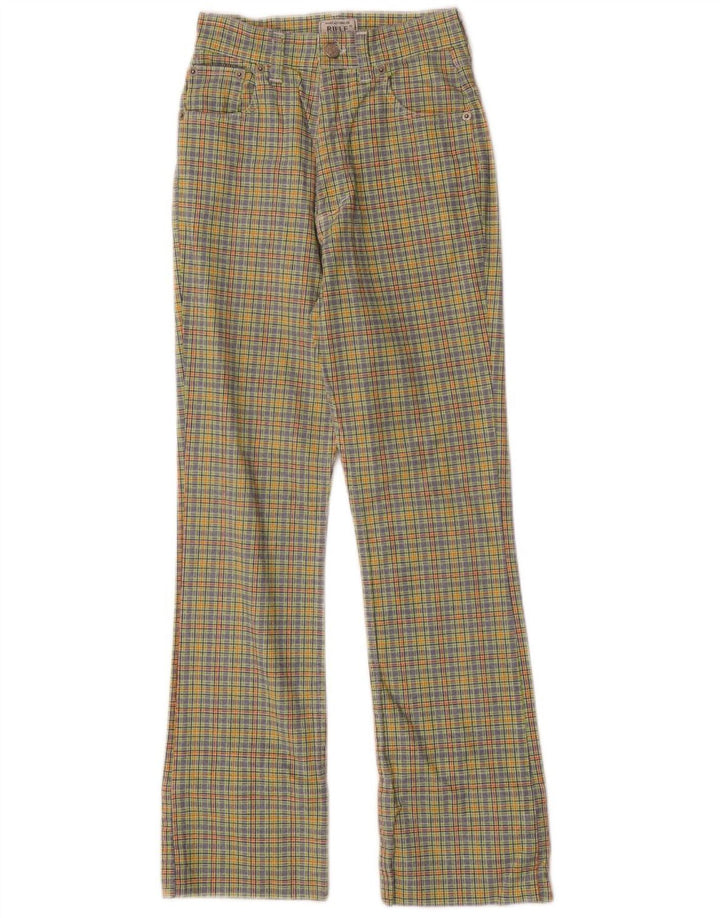Pantalones informales con corte bota para mujer Rifle W29 L27 Algodón a cuadros multicolor