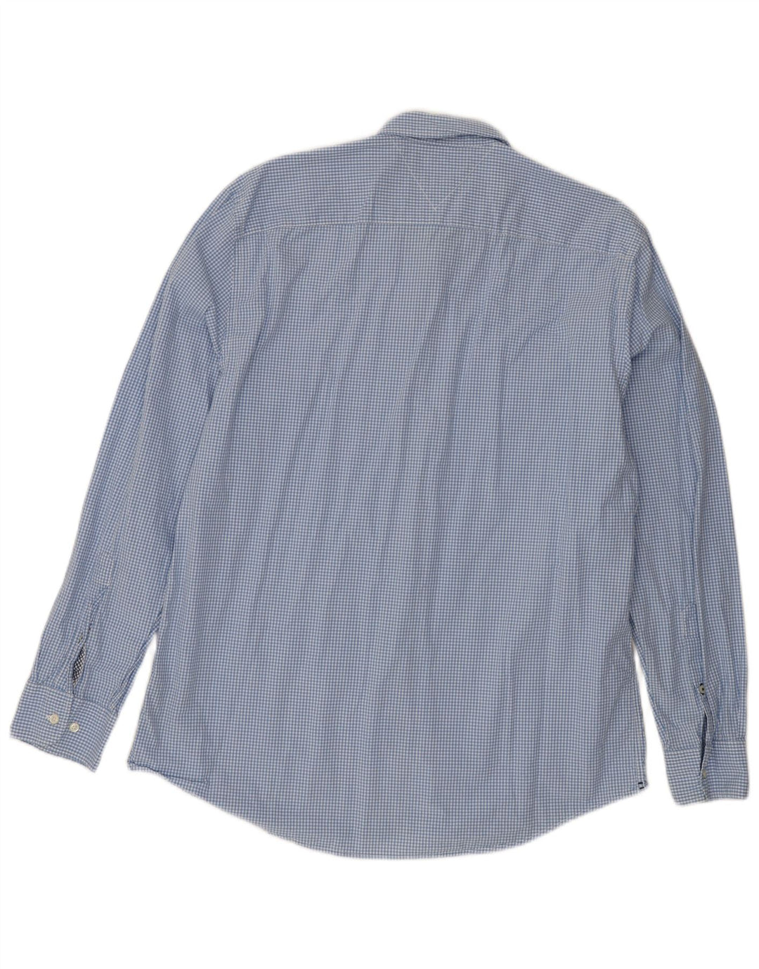 Tommy Hilfiger Camisa de corte regular para hombre XL Algodón a cuadros azul