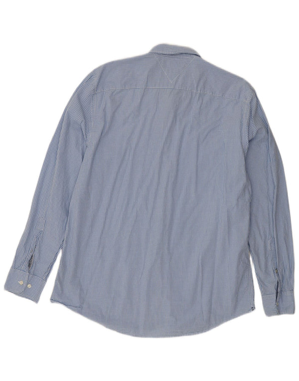 Tommy Hilfiger Camisa de corte regular para hombre XL Algodón a cuadros azul