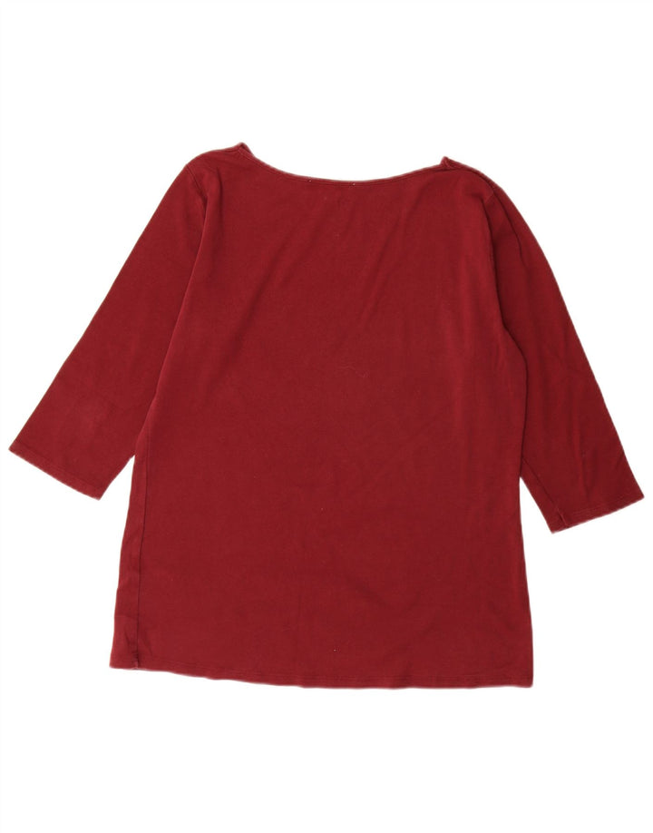 Zara Mujer Top Manga 3/4 ES 40 XL Rojo