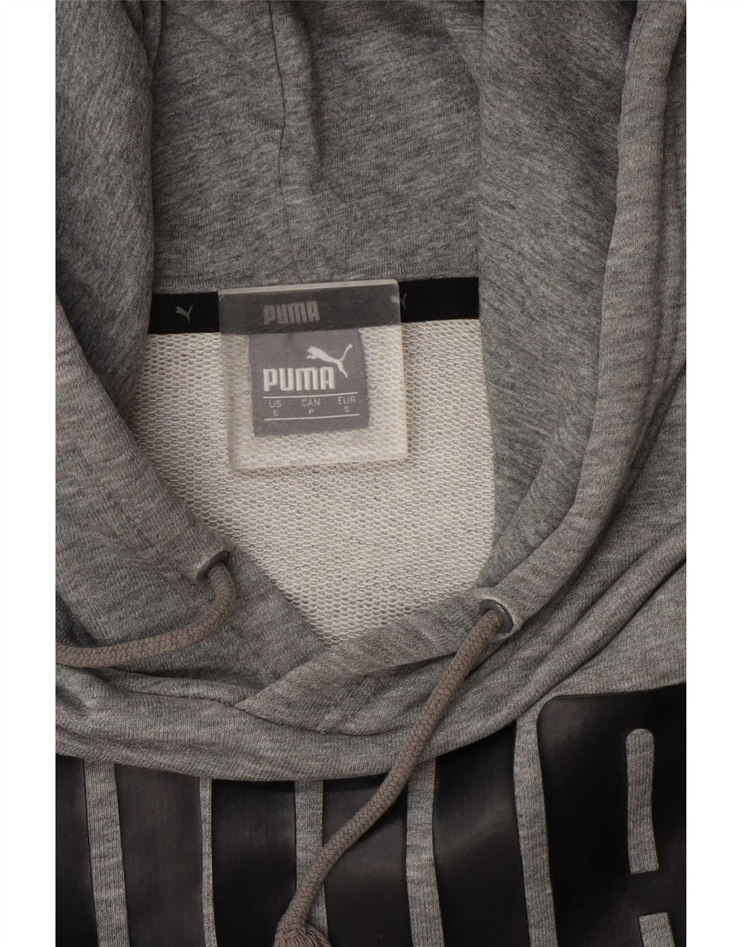 Puma Sudadera con capucha gráfica para hombre, talla pequeña, gris