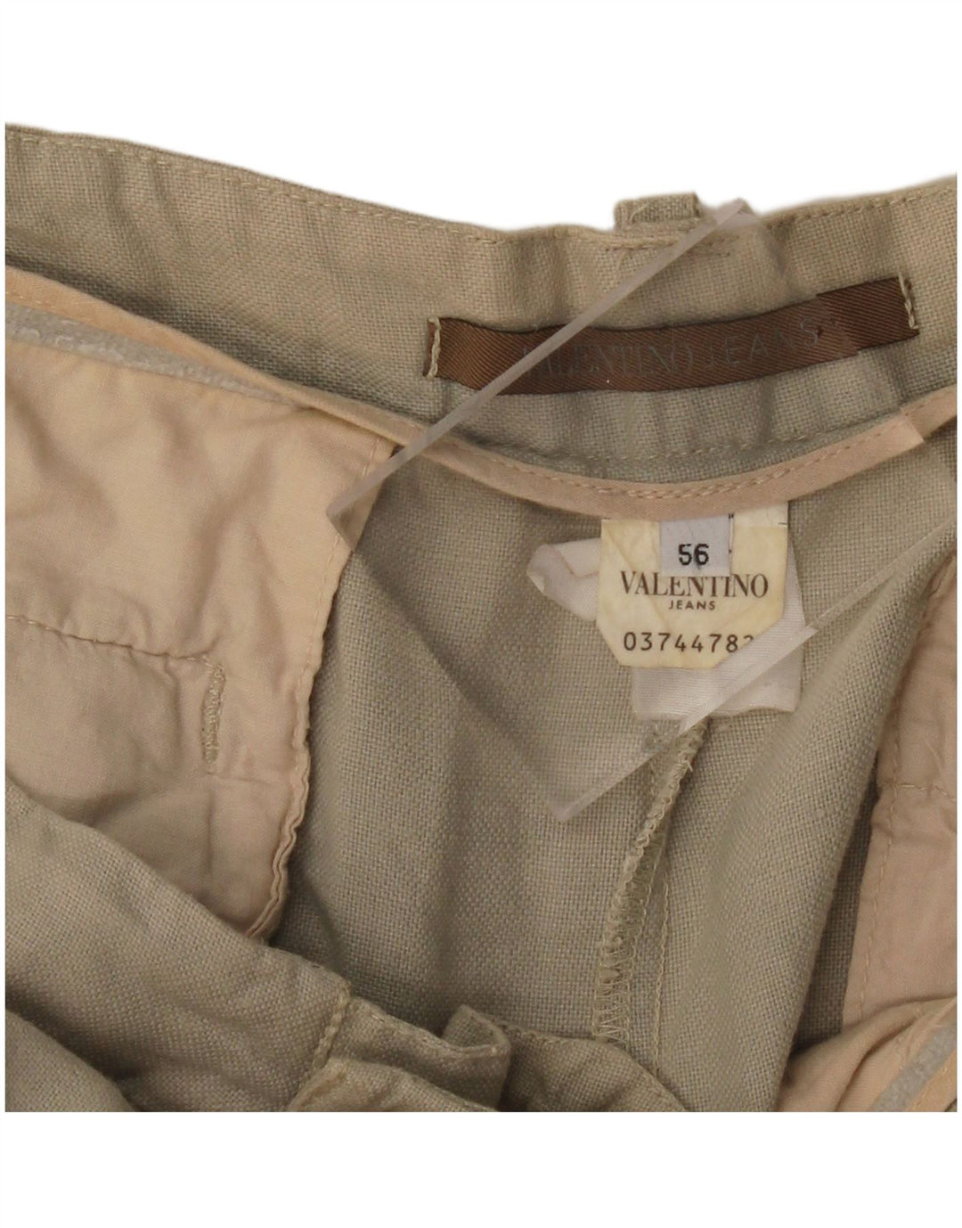 VALENTINO JEANS Pantalón casual recto para hombre IT 56 3XL W38 L34 Beige