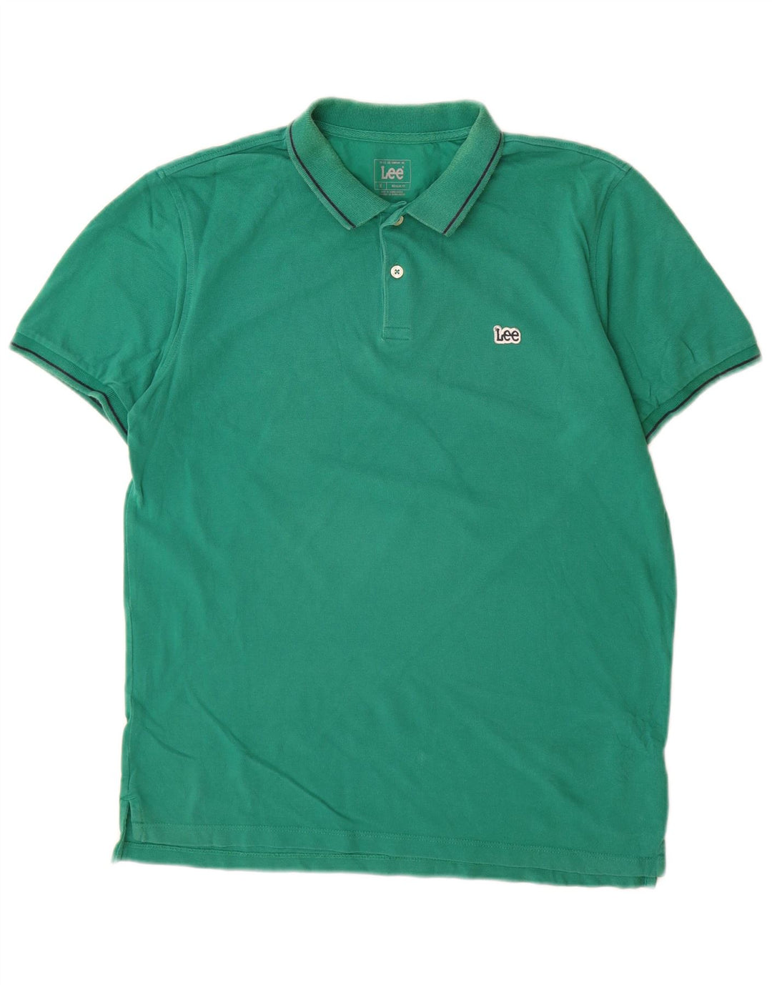 Polo Lee Regular Fit De Algodón Verde Medio |