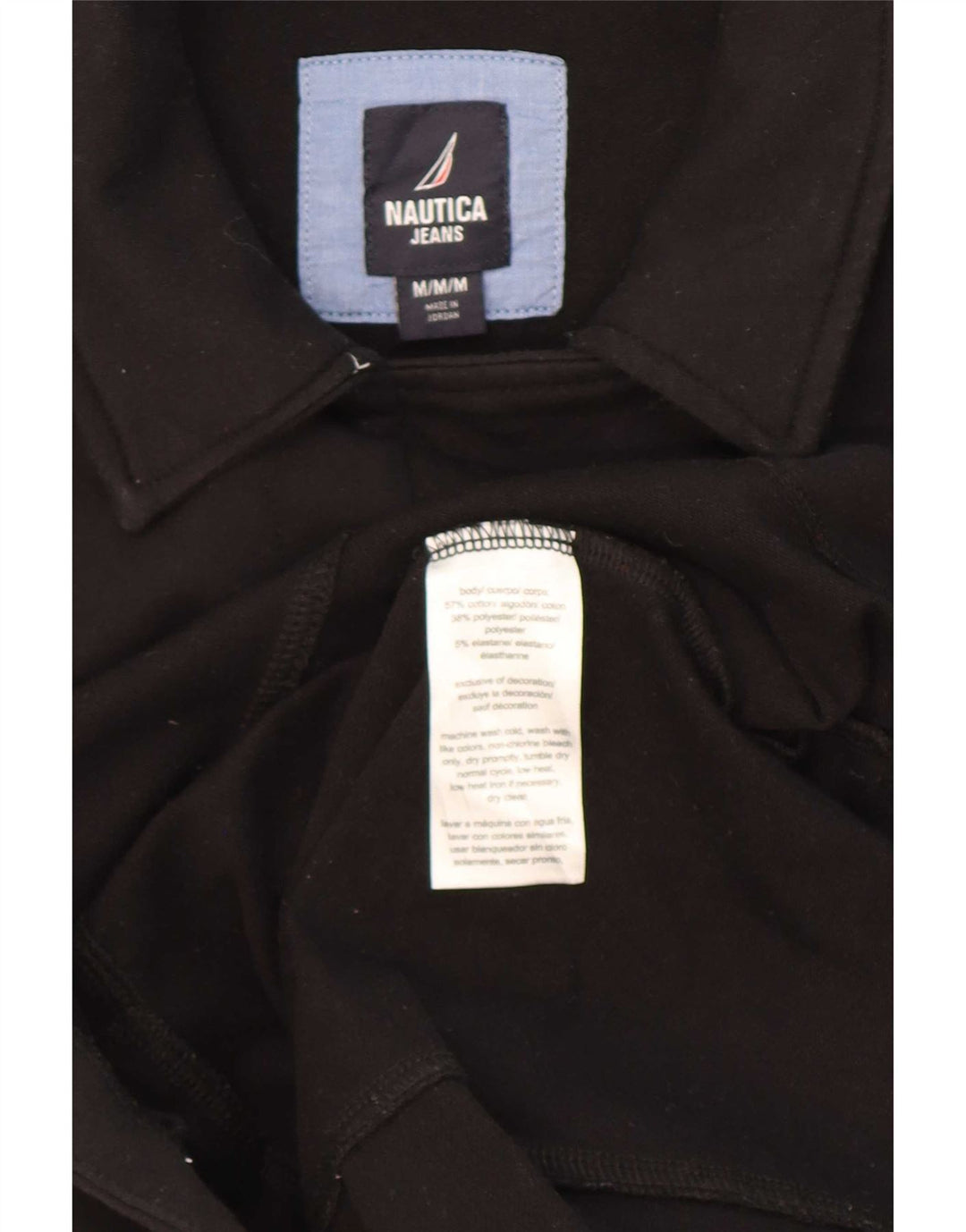 Nautica Abrigo de doble botonadura para mujer UK 14 Mediano Algodón negro