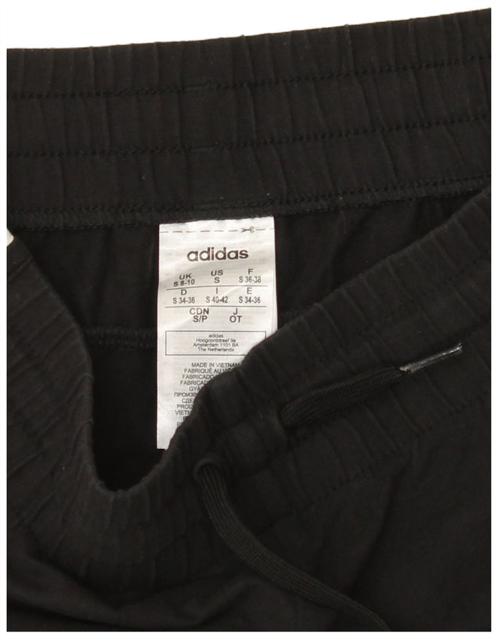 ADIDAS Pantalones cortos deportivos para mujer Reino Unido 8/10 Pequeño Algodón negro