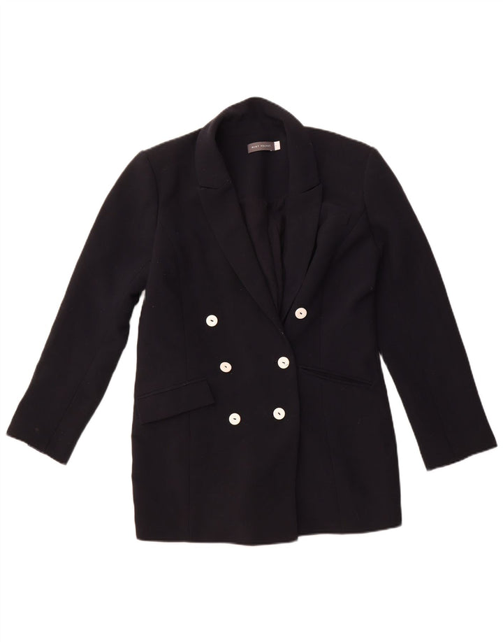 MINT VELVET Chaqueta tipo blazer con doble botonadura para mujer UK 8 Small Black