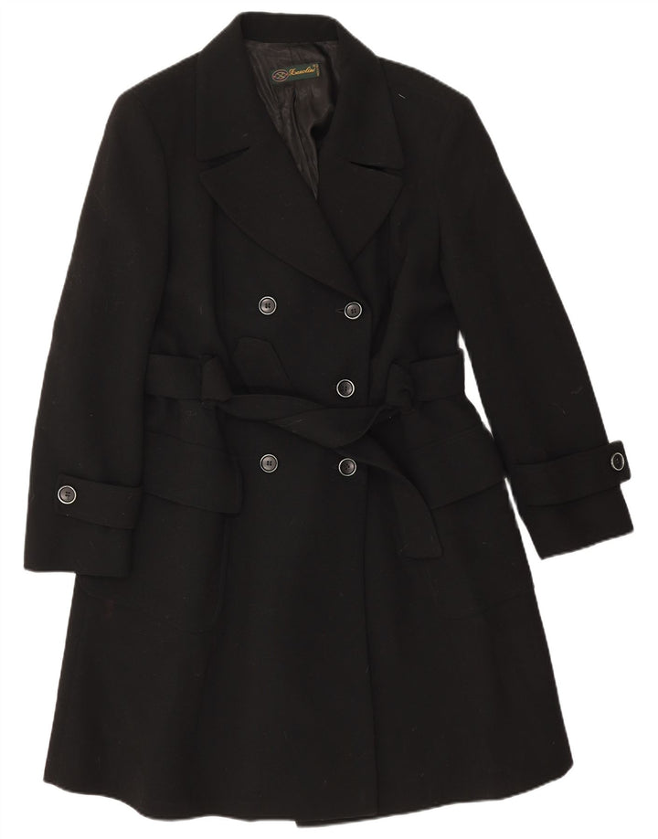 Abrigo Zanolini Mujer IT 46 Grande Lana Negra