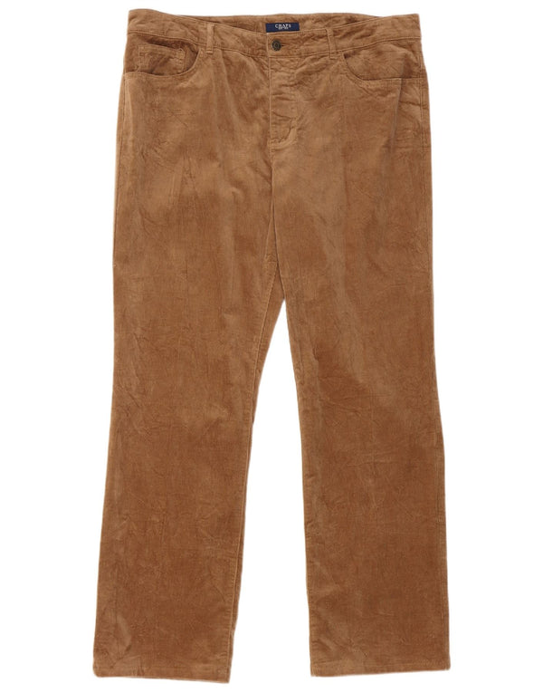 Chaps Pantalones rectos de pana para mujer US 14 XL W36 L29 Algodón beige