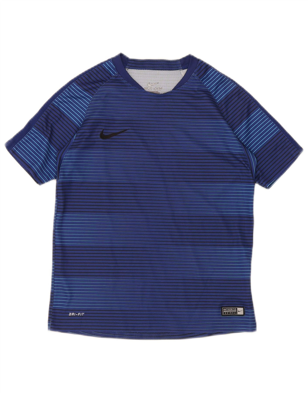 Nike Camiseta Dri Fit para niño 10-11 años Poliéster a Rayas Azul Medio