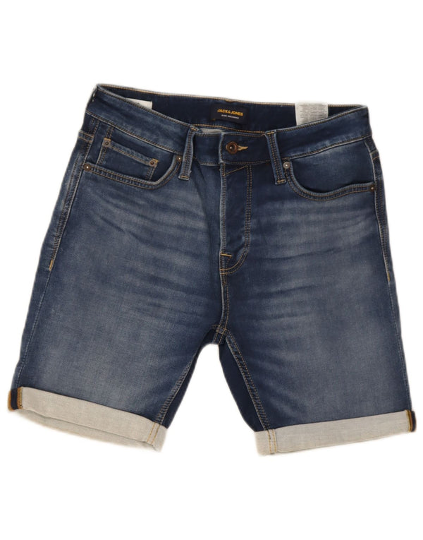 Jack & Jones Mens Shorts De Mezclilla Pequeño W29 Algodón Azul