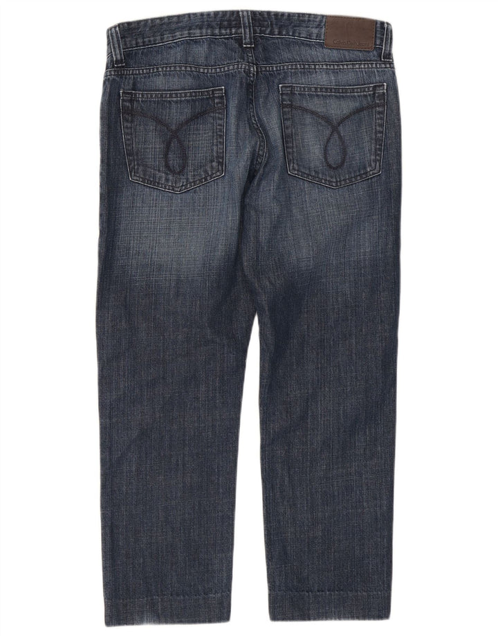 Vaqueros ajustados cortos para mujer CALVIN KLEIN W33 L26 Azul