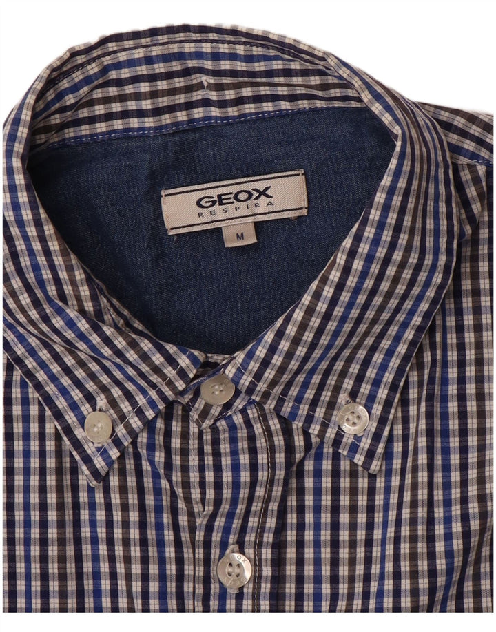 Camisa Geox Respira Hombre Azul Medio Vichy