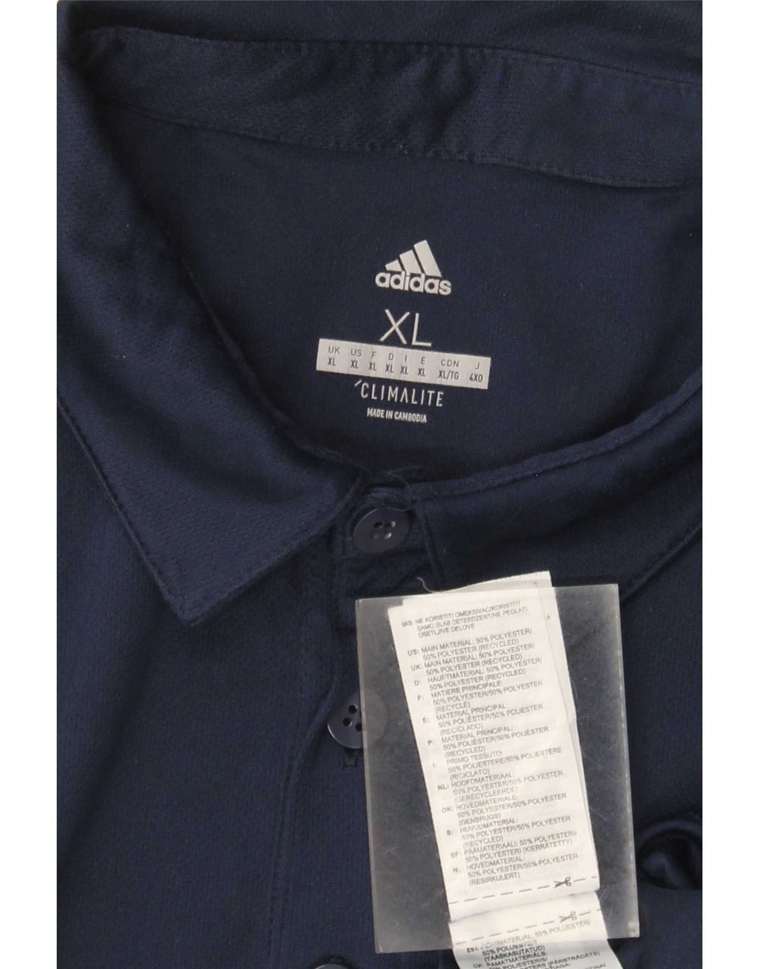 Adidas Hombre Climalite Polo XL Azul Marino Poliéster