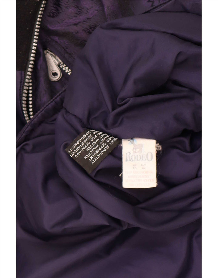 Rodeo Chaqueta Anorak extragrande con capucha para mujer UK 46 Poliéster morado grande