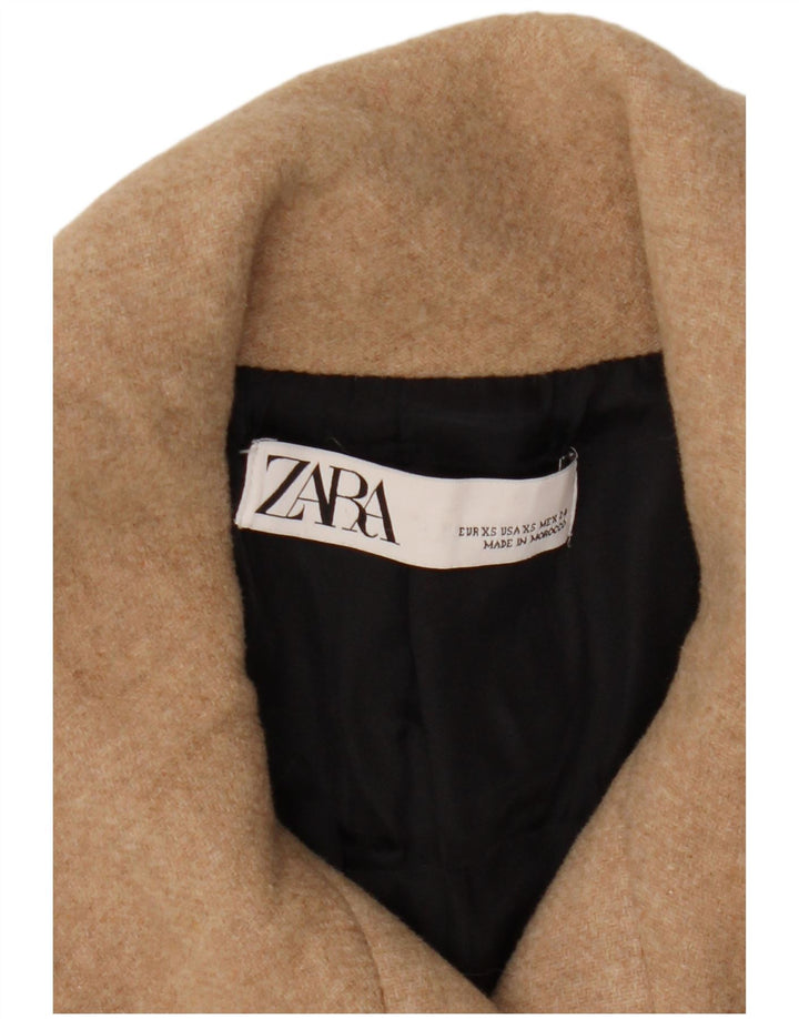Zara Mujer Abrigo Holgado UK 6 XS Beige