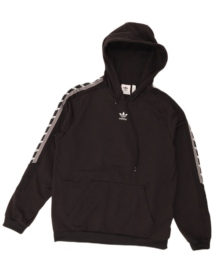 Adidas Hombre Sudadera Con Capucha Gráfica Jersey Mediano Negro Colorblock Poliéster