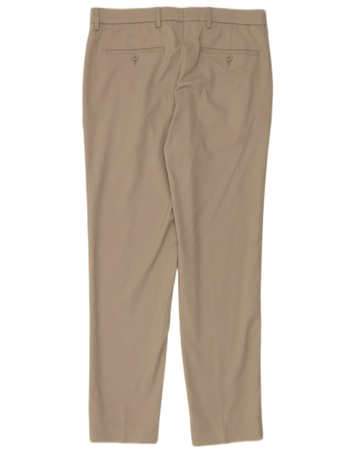 Marks & Spencer Pantalones chinos ajustados para hombre W34 L31 Poliéster beige