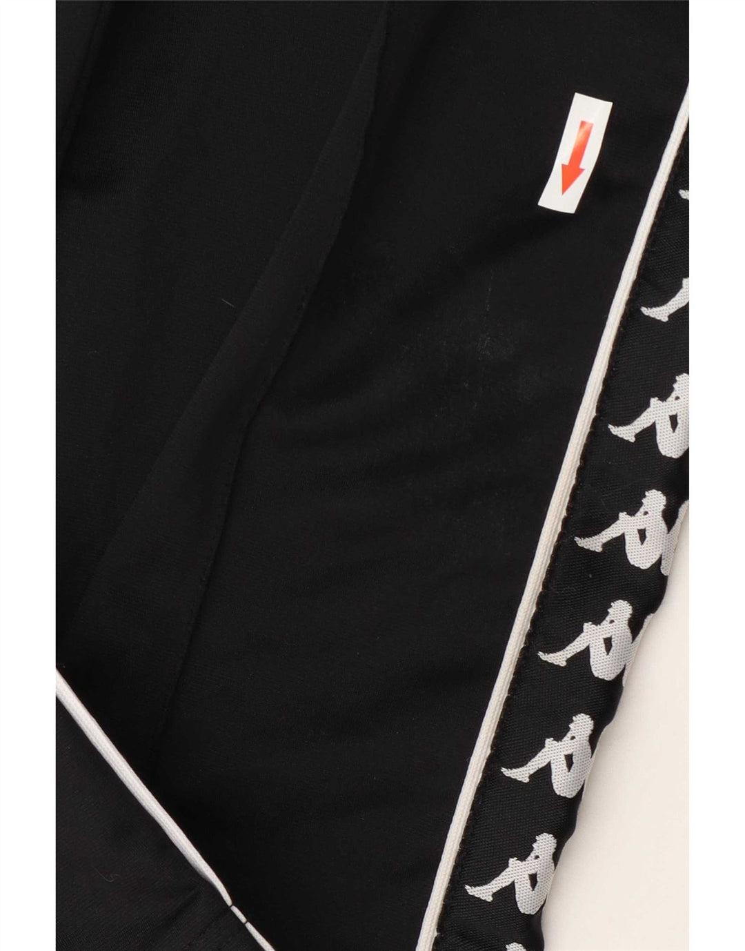 Kappa Pantalones de chándal con gráfico para niños 7-8 años Negro Poliéster
