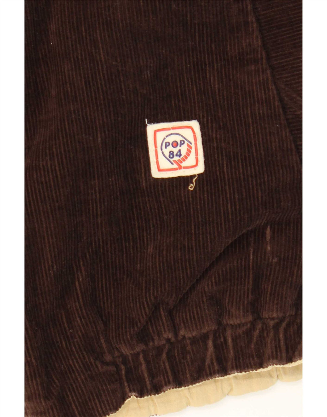 POP 84 Chaqueta de pana reversible para hombre UK 36 Small Brown