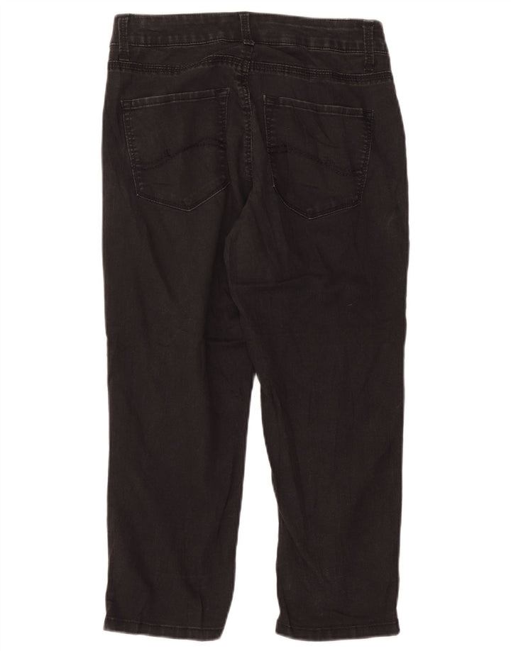 Lee Jeans Capri de Ajuste Fácil para Mujer US 8 Medium W28 L21 Algodón Negro