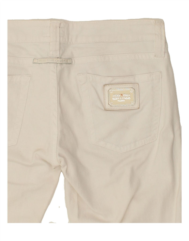 JEAN PAUL GAULTIER Womens Slim Casual Trousers W31 L31 White Cotton Vintage Jean Paul Gaultier and Second-Hand Jean Paul Gaultier from Messina Hembry 