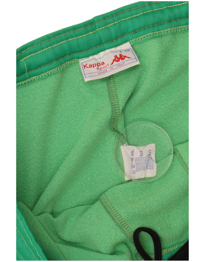 Kappa Hombre Pantalones De Chándal Gráfico IT 46 Small Verde Poliéster