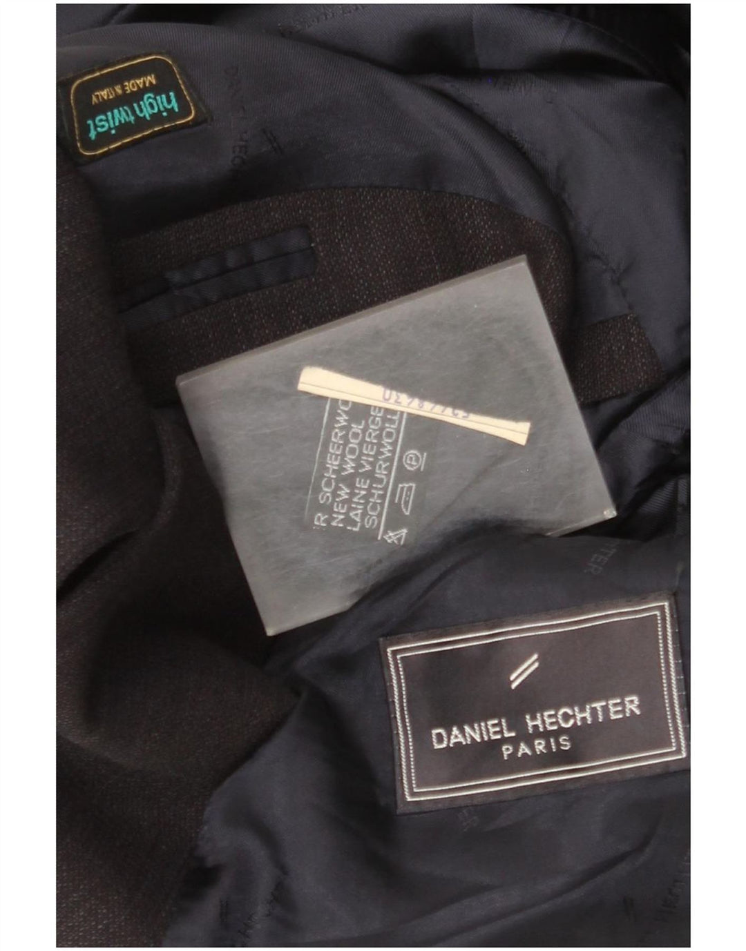 Daniel Hechter Chaqueta tipo blazer de 3 botones para hombre UK 40 Large Azul marino Lana virgen