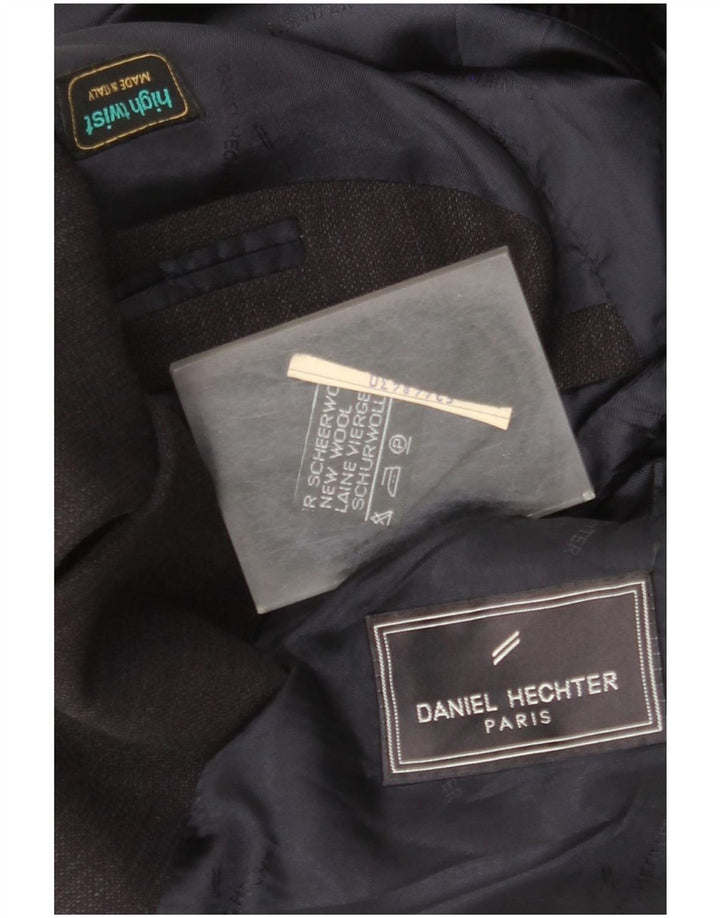 Daniel Hechter Chaqueta tipo blazer de 3 botones para hombre UK 40 Large Azul marino Lana virgen