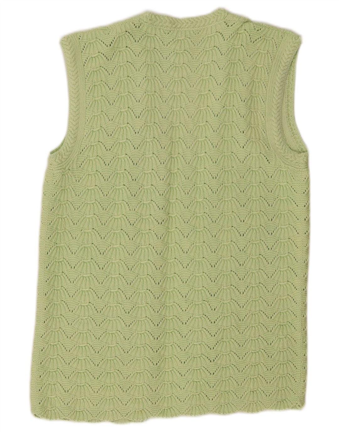 Vintage mujer abierto cardigan suéter Reino Unido 14 verde medio