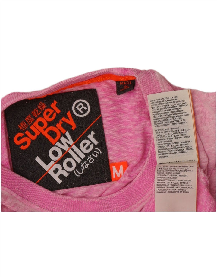 Superdry Camiseta para hombre Top de algodón moteado en rosa medio