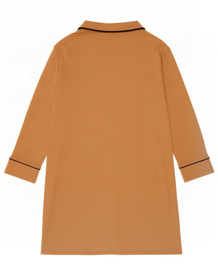 Zara Mujer Cárdigan Largo Extragrande UK 44 Poliéster Naranja Medio