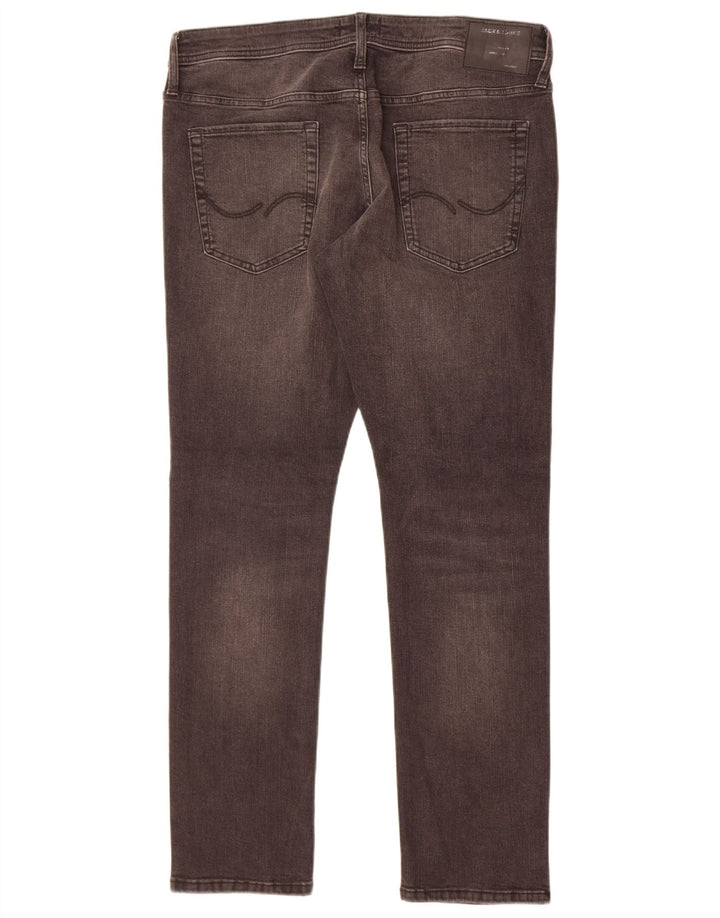 Jack & Jones Hombre GLENN Slim Jeans W36 L32 Algodón Gris